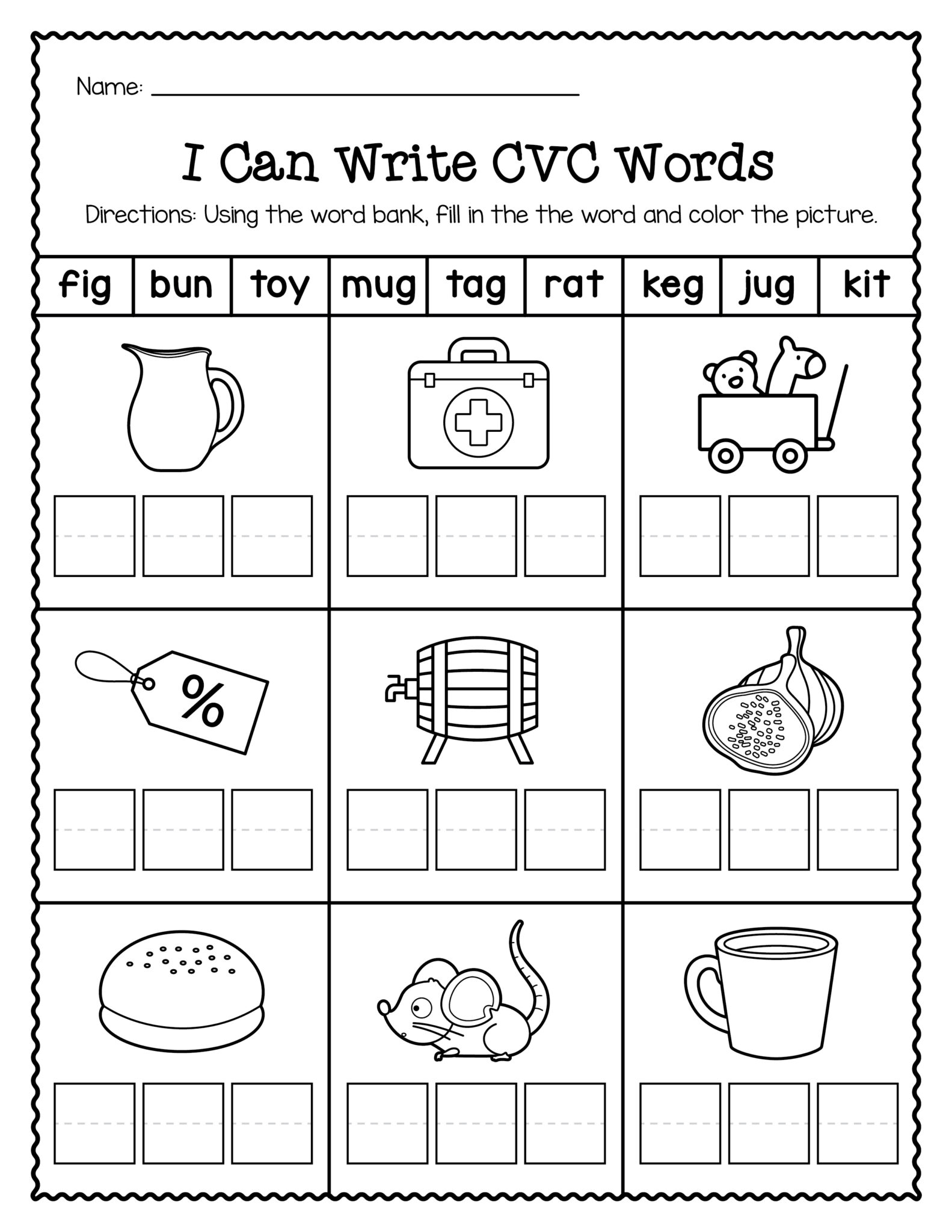 Printable Cvc Words Worksheets Worksheets Printable Free NBKomputer