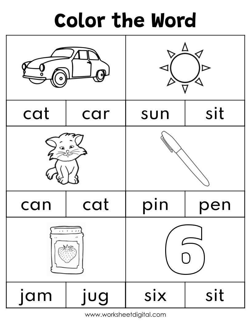Printable Cvc Worksheets For Kindergarten NBKomputer