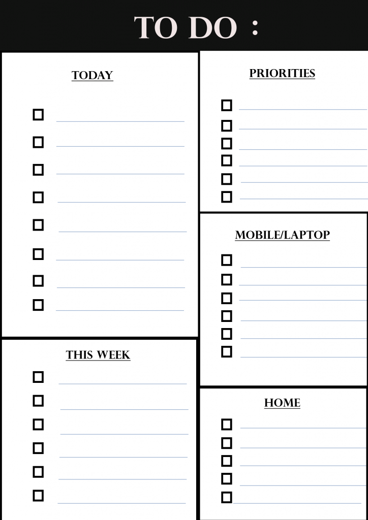 Printable Daily Todo List Motherkda