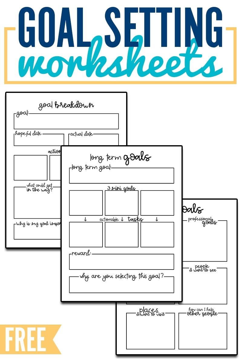 Printable Goals Worksheet