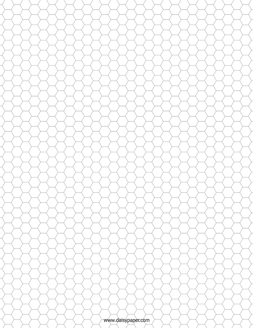 Printable Hexagonal Graph Paper Daisy Paper