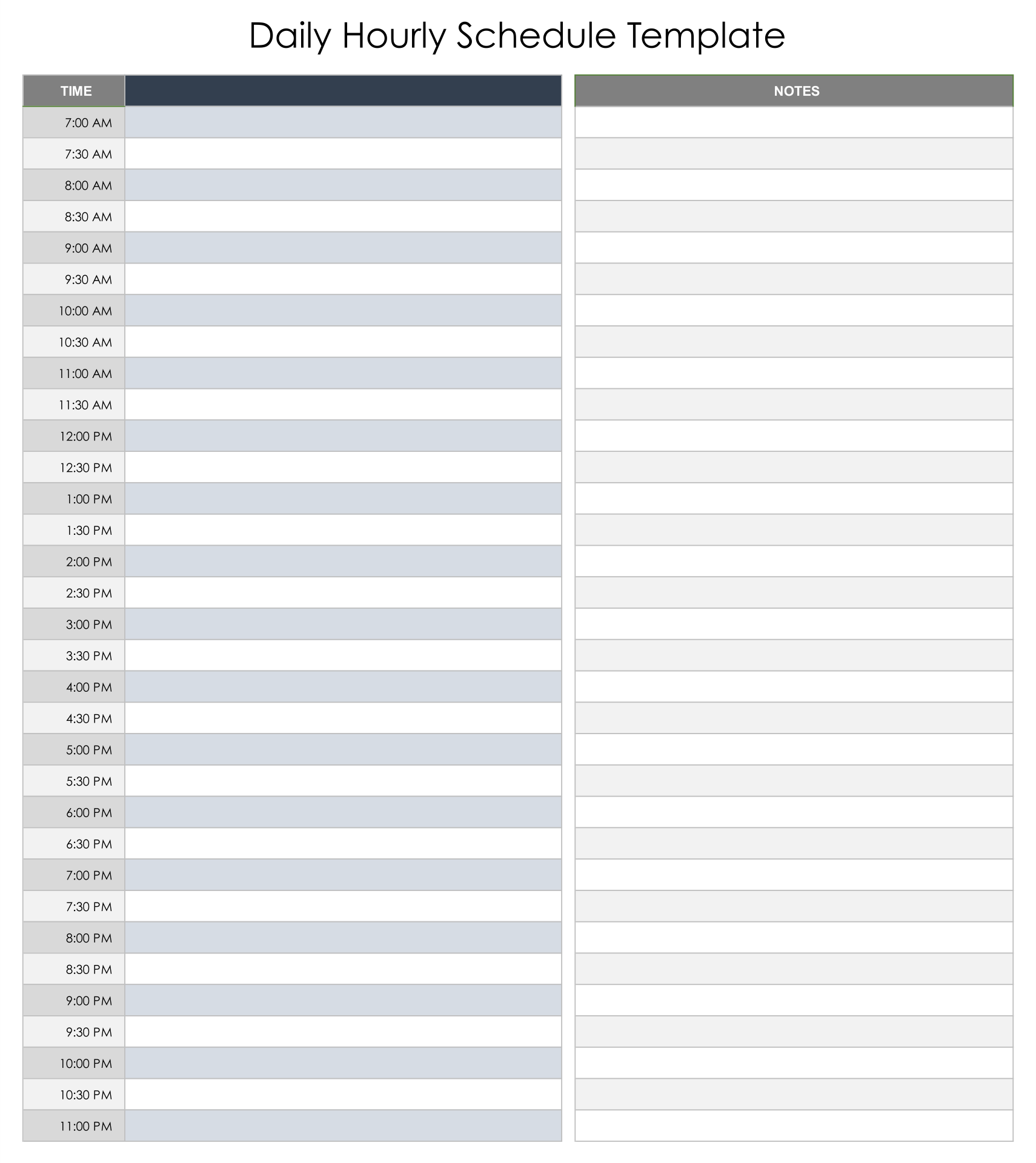 Printable Hourly Daily Planner Template My XXX Hot Girl