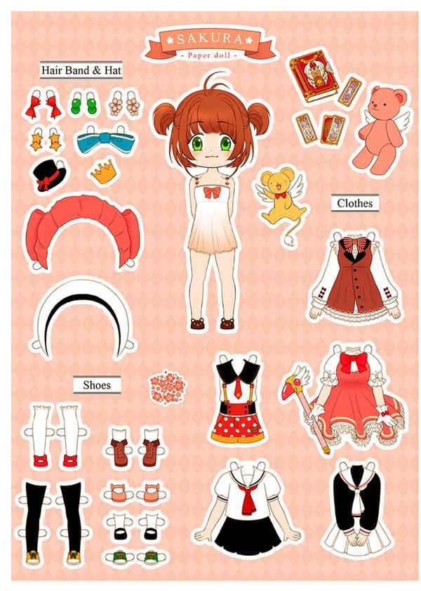 Printable Kawaii Anime Paper Dolls