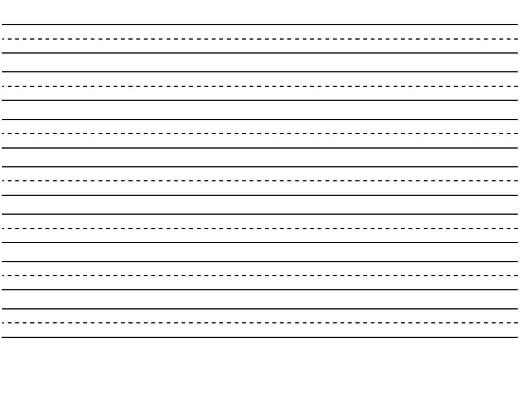 Printable Kindergarten Writing Paper Pdf Lined Paper Printable