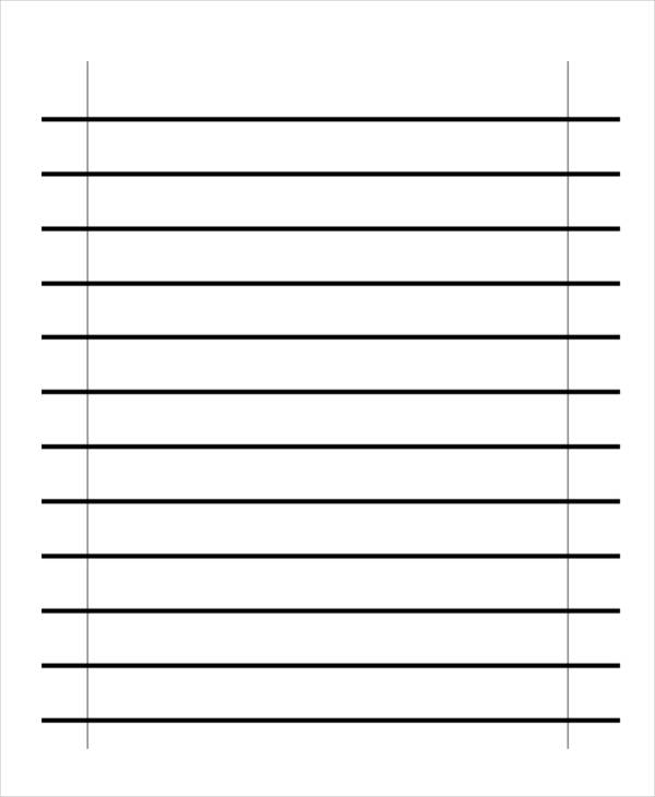 Printable Lined Notebook Paper