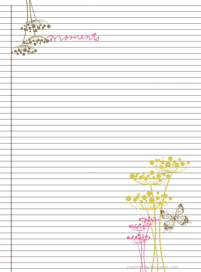 Printable Lined Stationery Paper Printable Word Searches