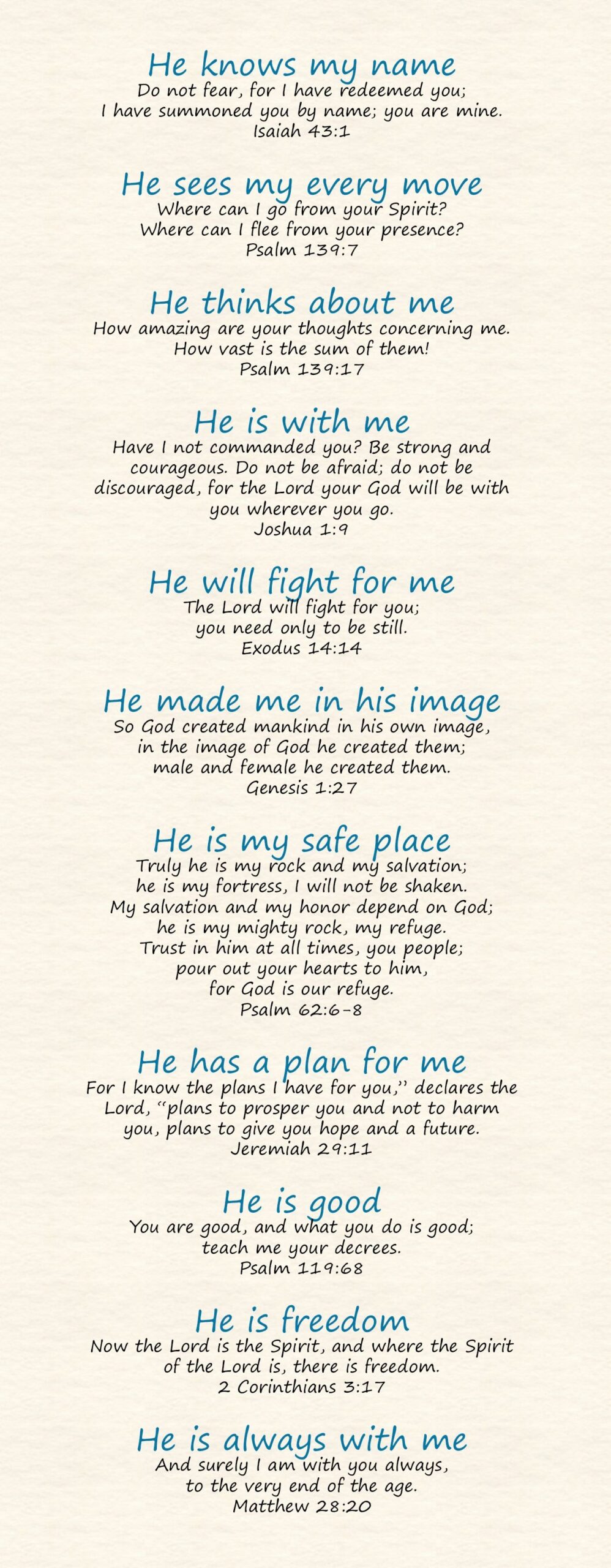 Printable List Of God 39 s Promises Pdf