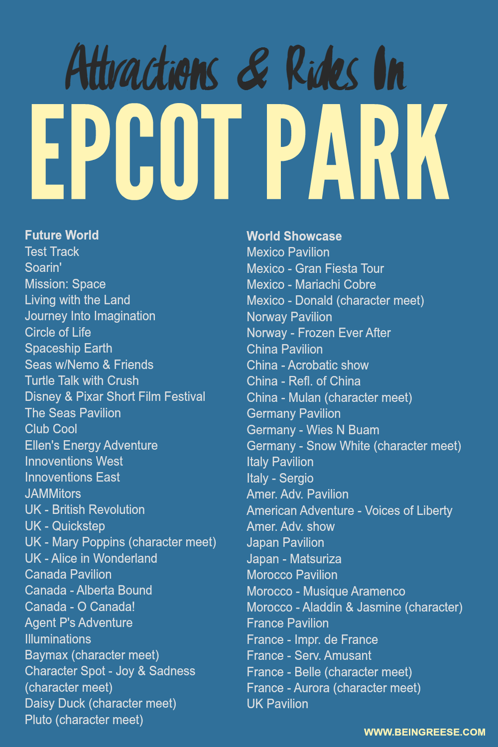 Printable List Of Rides At Disney World 2024 Printabl Vrogue co
