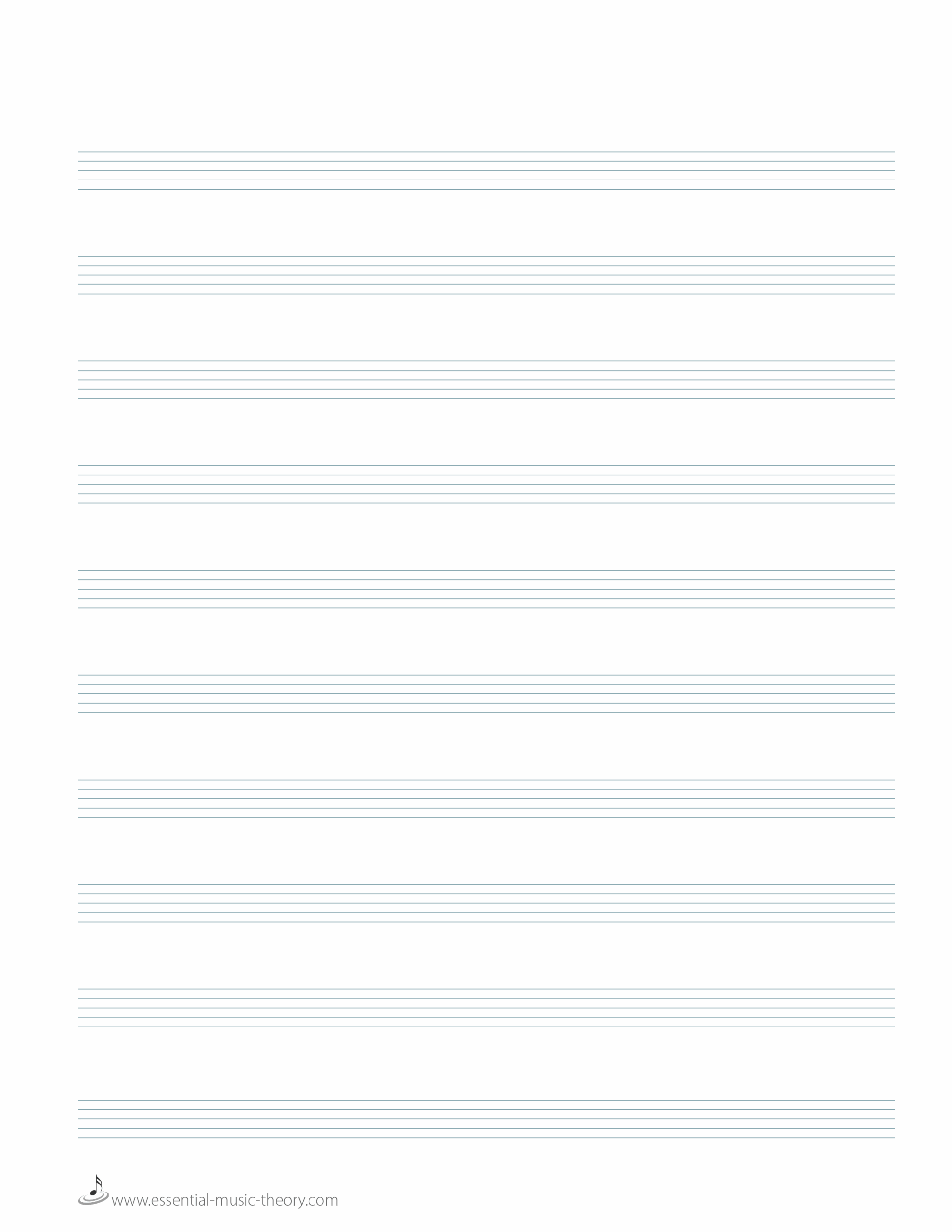 Printable Manuscript Paper Music Ponwolf