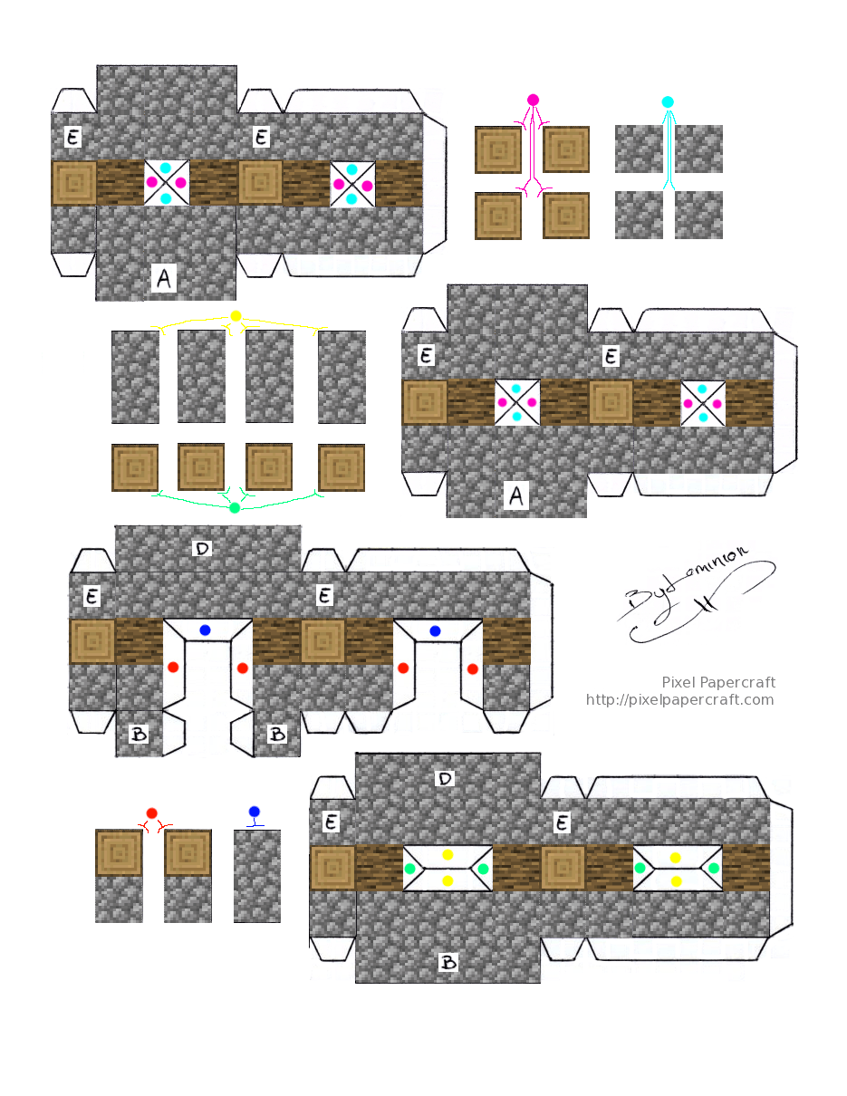 Printable Minecraft Papercraft House Printable Minecraft Papercraft 