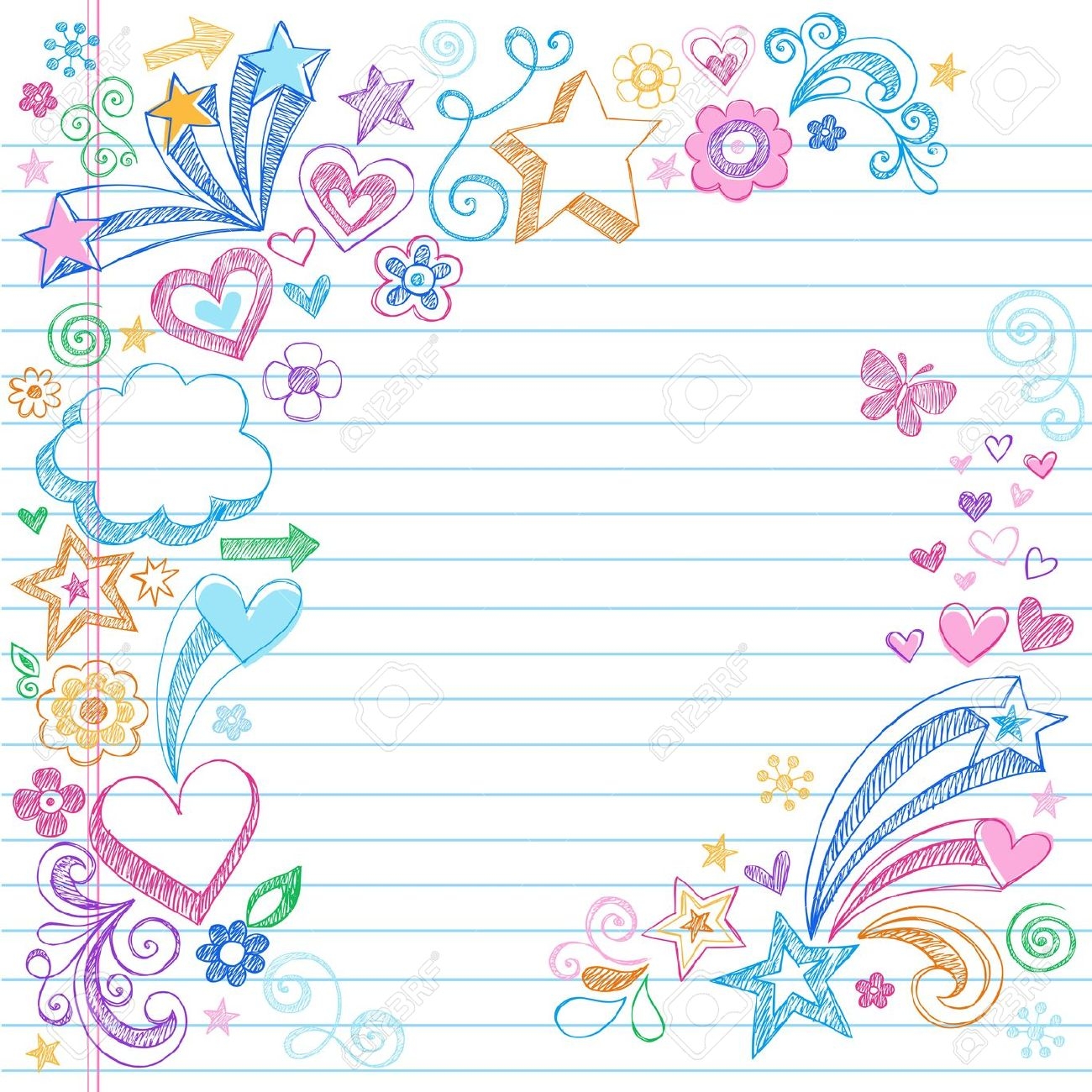 Printable Notebook Paper With Designs Get What You Need