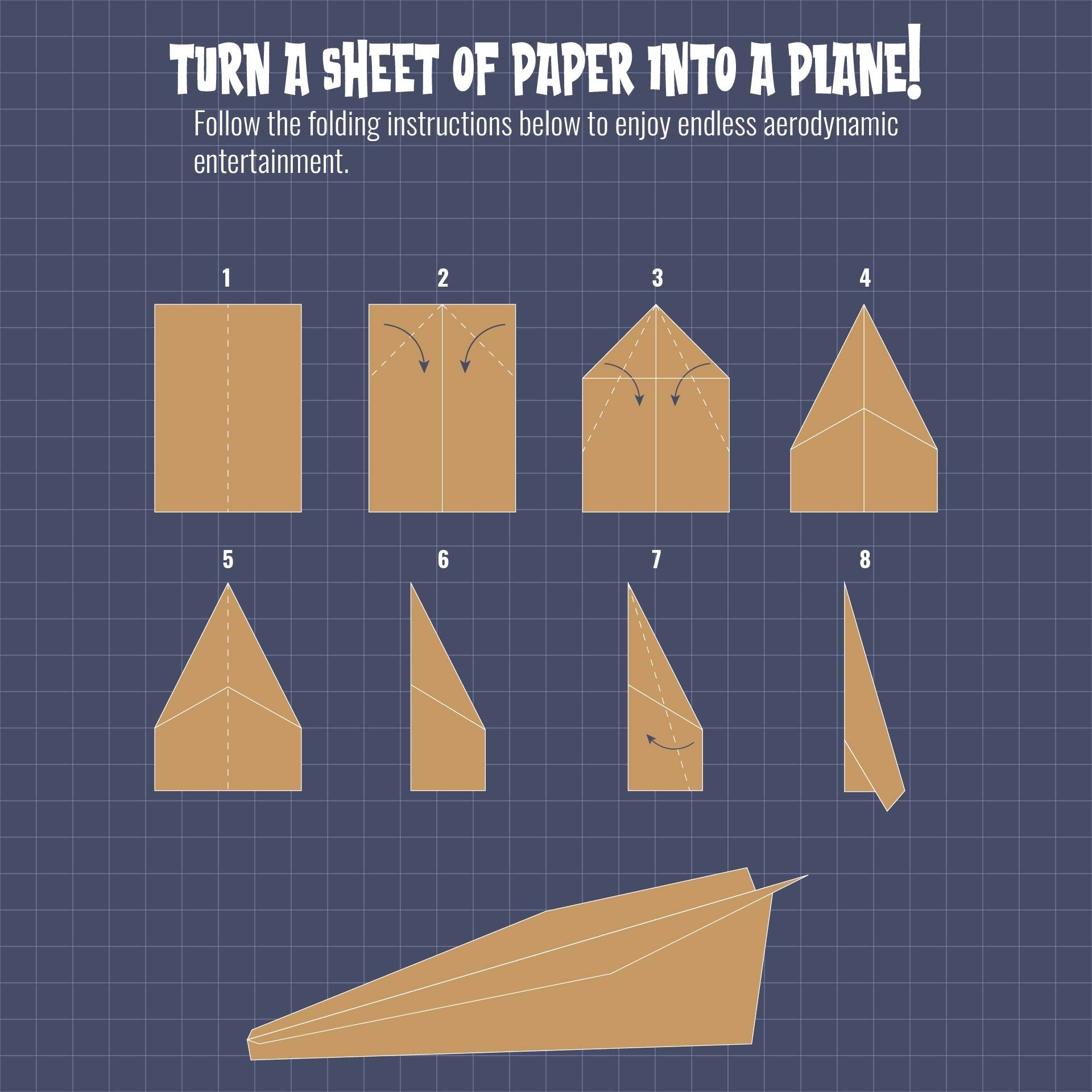 Printable Paper Airplane Instructions Template In 2022 Printable 