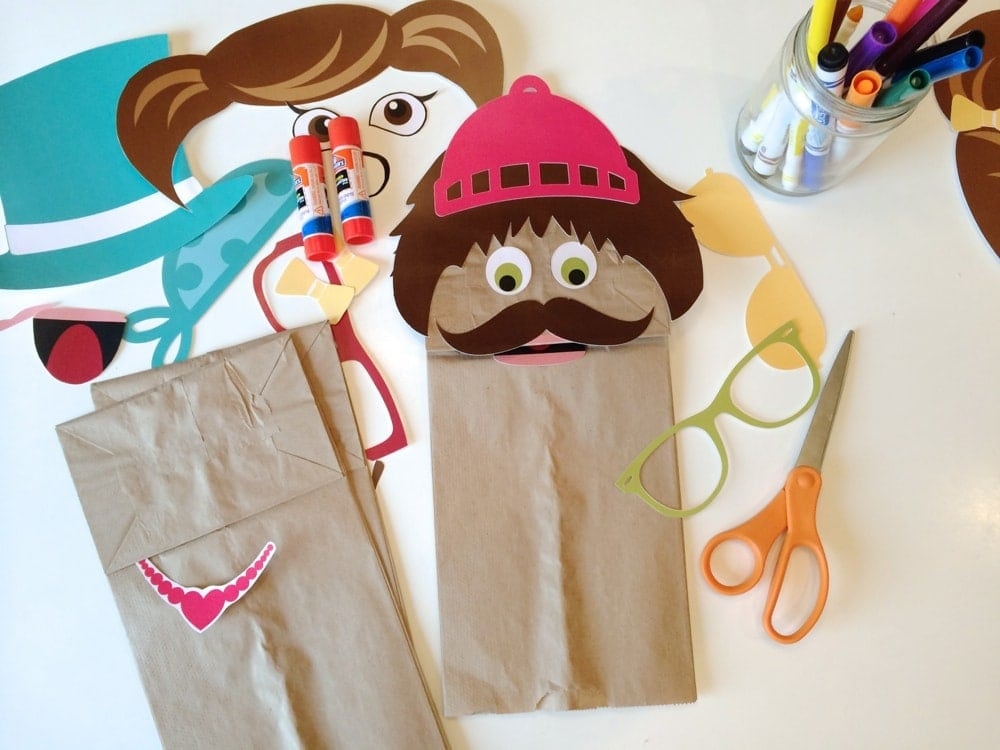 Printable Paper Bag Puppets Printable Paper Bag Puppets