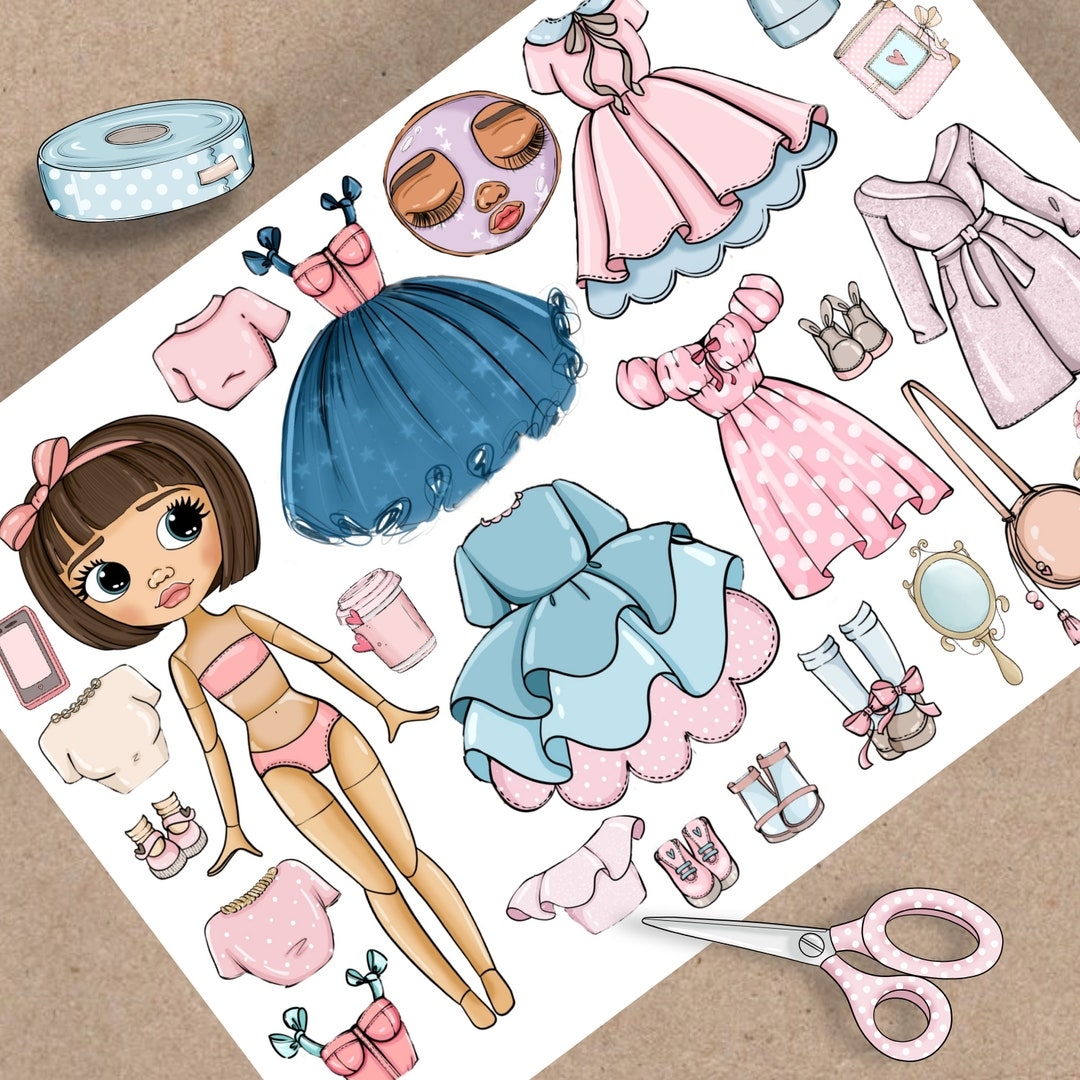 Printable Paper Doll Blythe With Clothes Digital PDF Instant Download Printable Paper Doll Blythe With Clothes Digital PDF Instant Download
