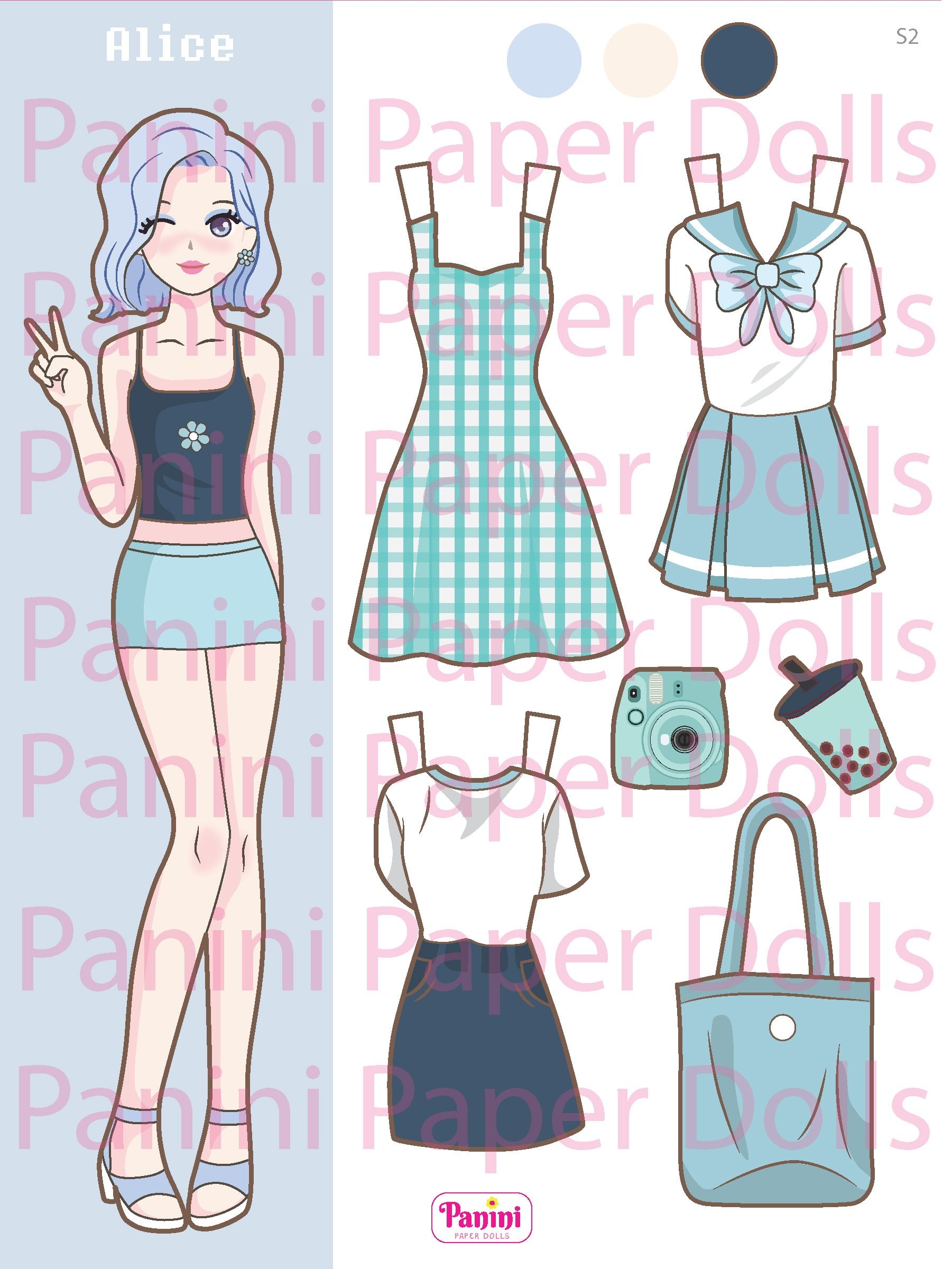 Printable Paper Doll Dress Up Girls Korean Paper Doll K pop Doll 