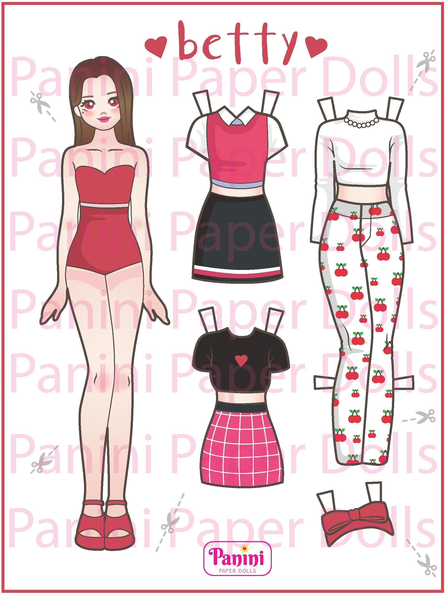 Printable Paper Doll Dress Up Girls Korean Paper Doll Kpop Doll 
