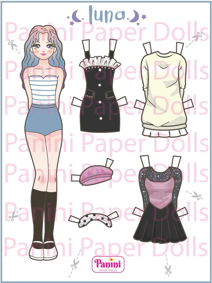 Printable Paper Doll Dress Up Girls Korean Paper Doll Kpop Doll 
