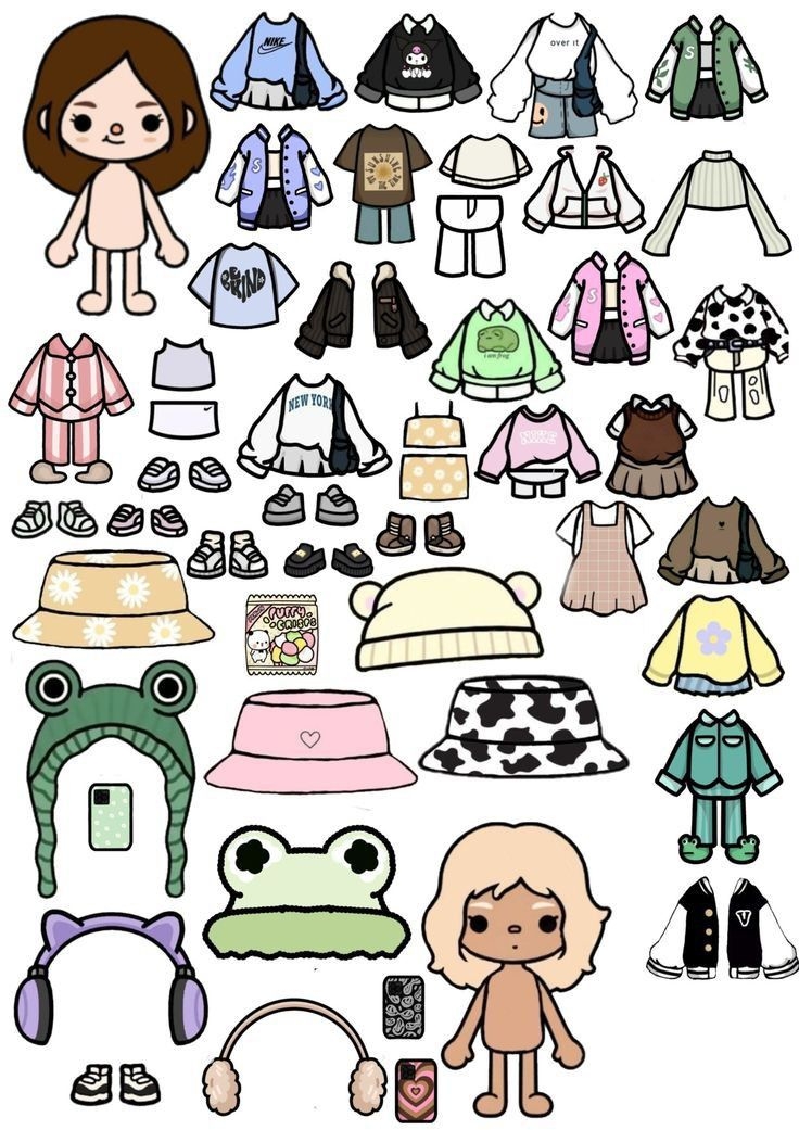 Printable Paper Dolls Toca Boca Clothes Printable Online