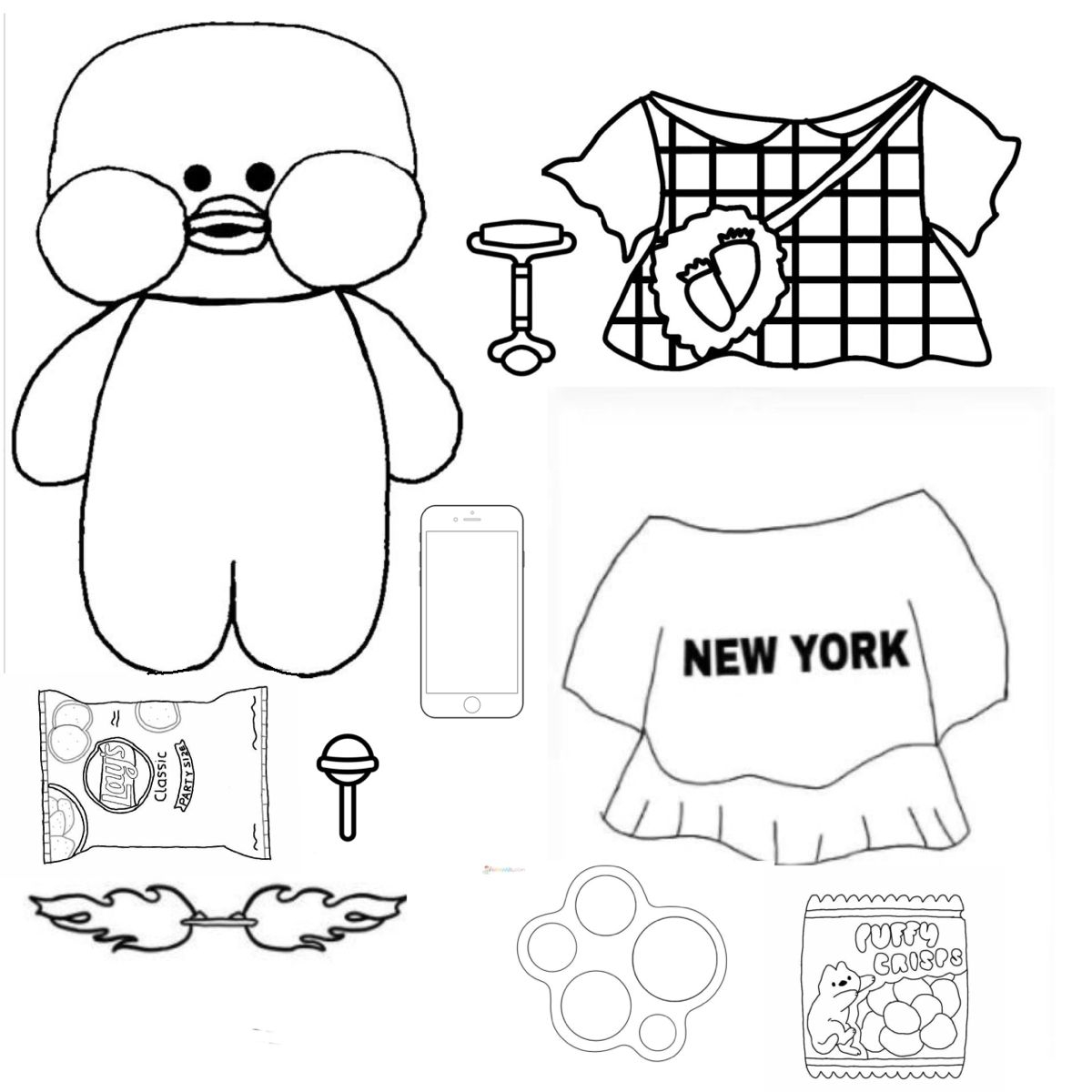 Printable Paper Duck Clothes Dev onallcylinders
