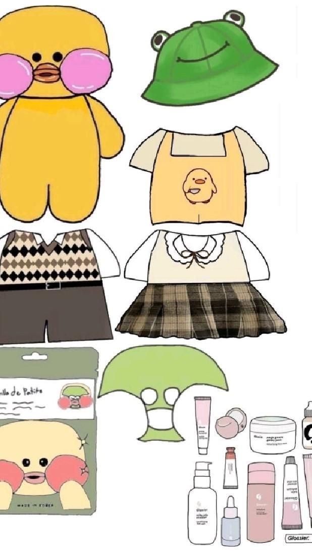 Printable Paper Duck Clothes Dev onallcylinders