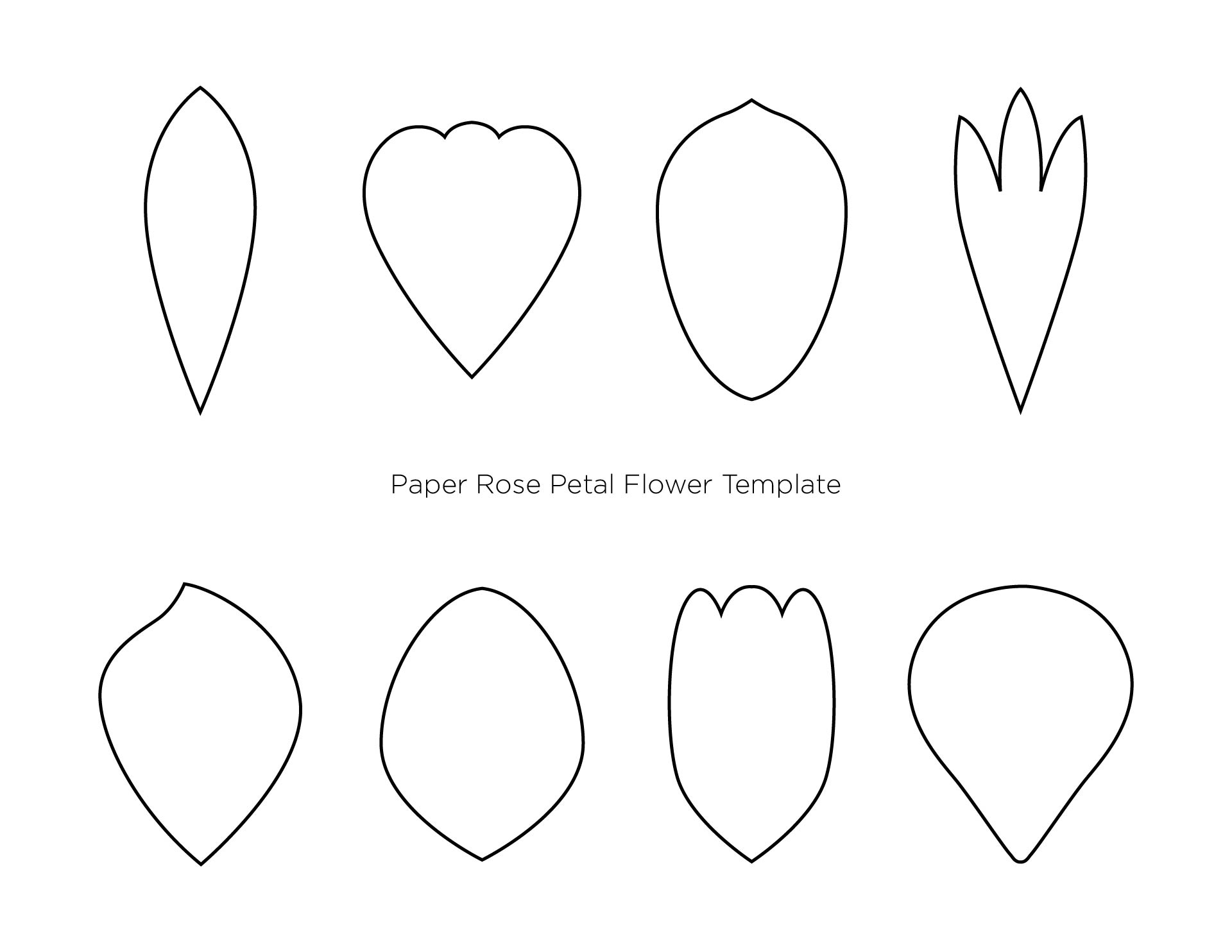 Printable Paper Flower Petal Templates Get What You Need For Free