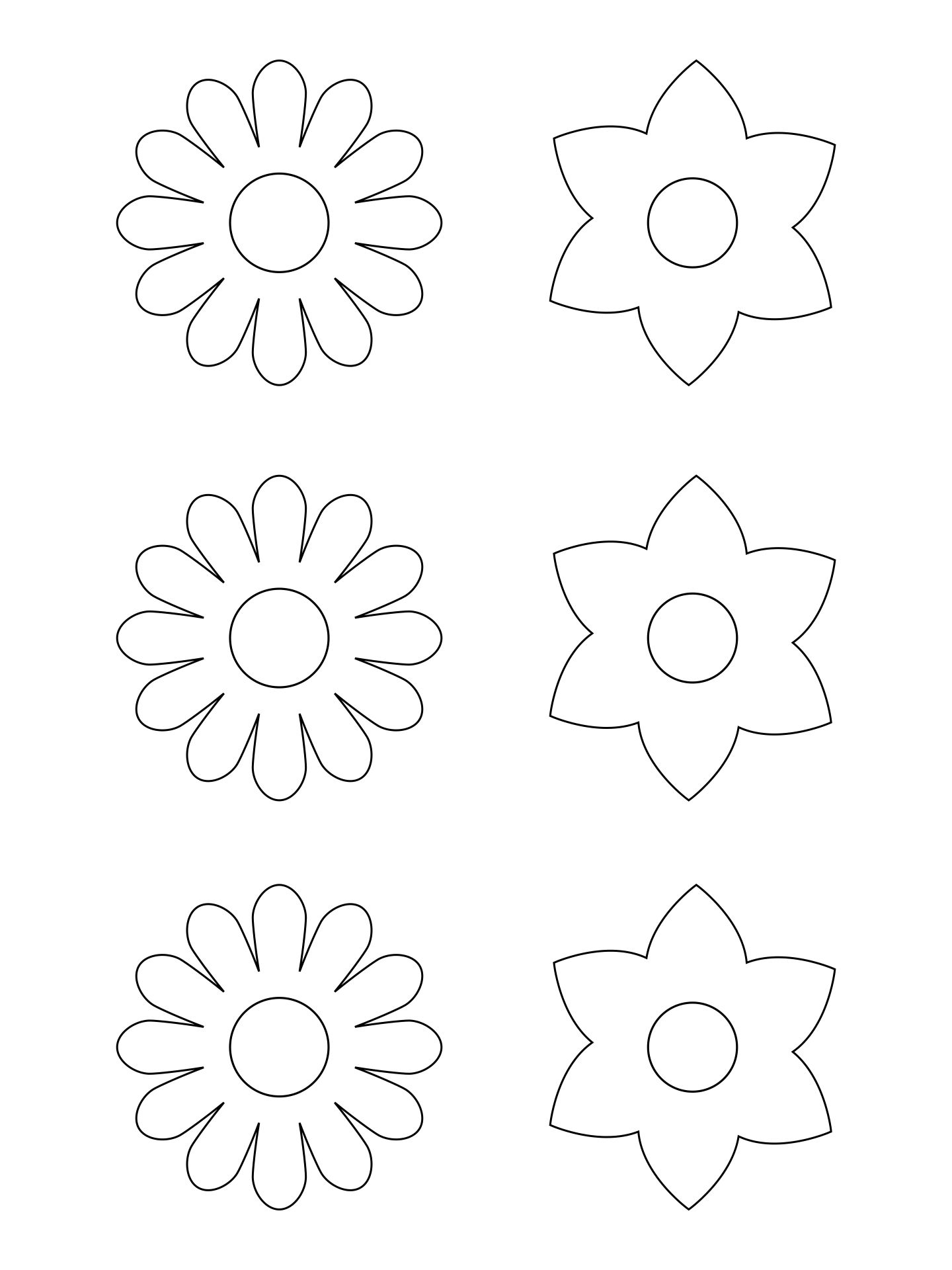 Printable Paper Flower Template Cut Out Best Flower Site