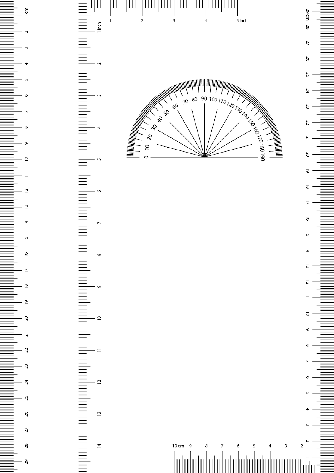 Printable Paper Ruler