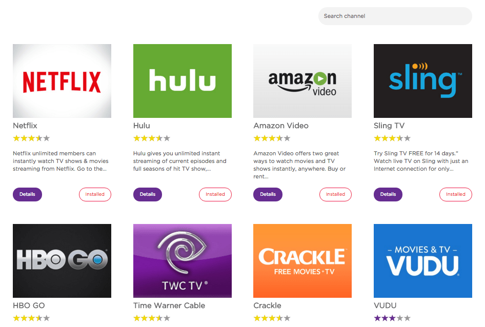Printable Roku Channel List