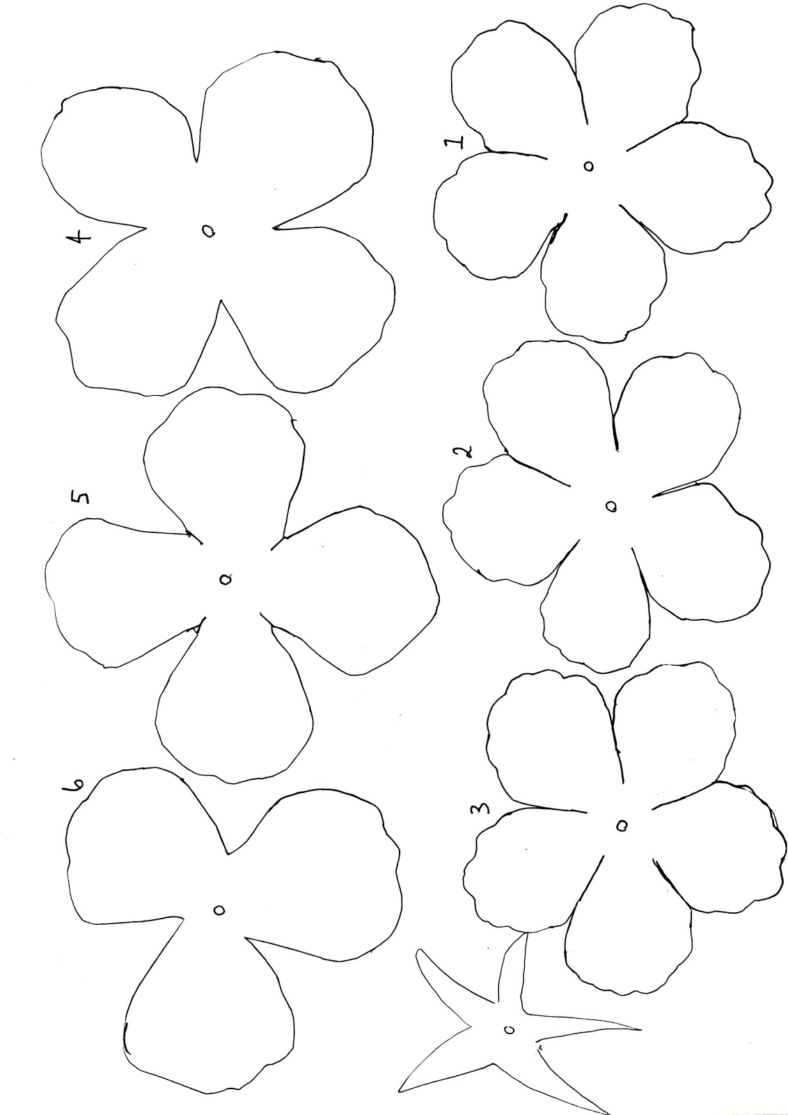 Printable Rose Paper Flower Template Printable Templates