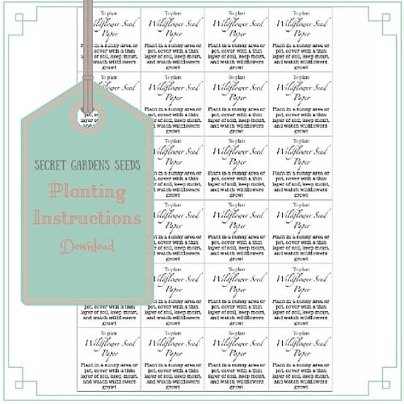 Printable Seed Paper Instructions Printable Seed Paper Instructions