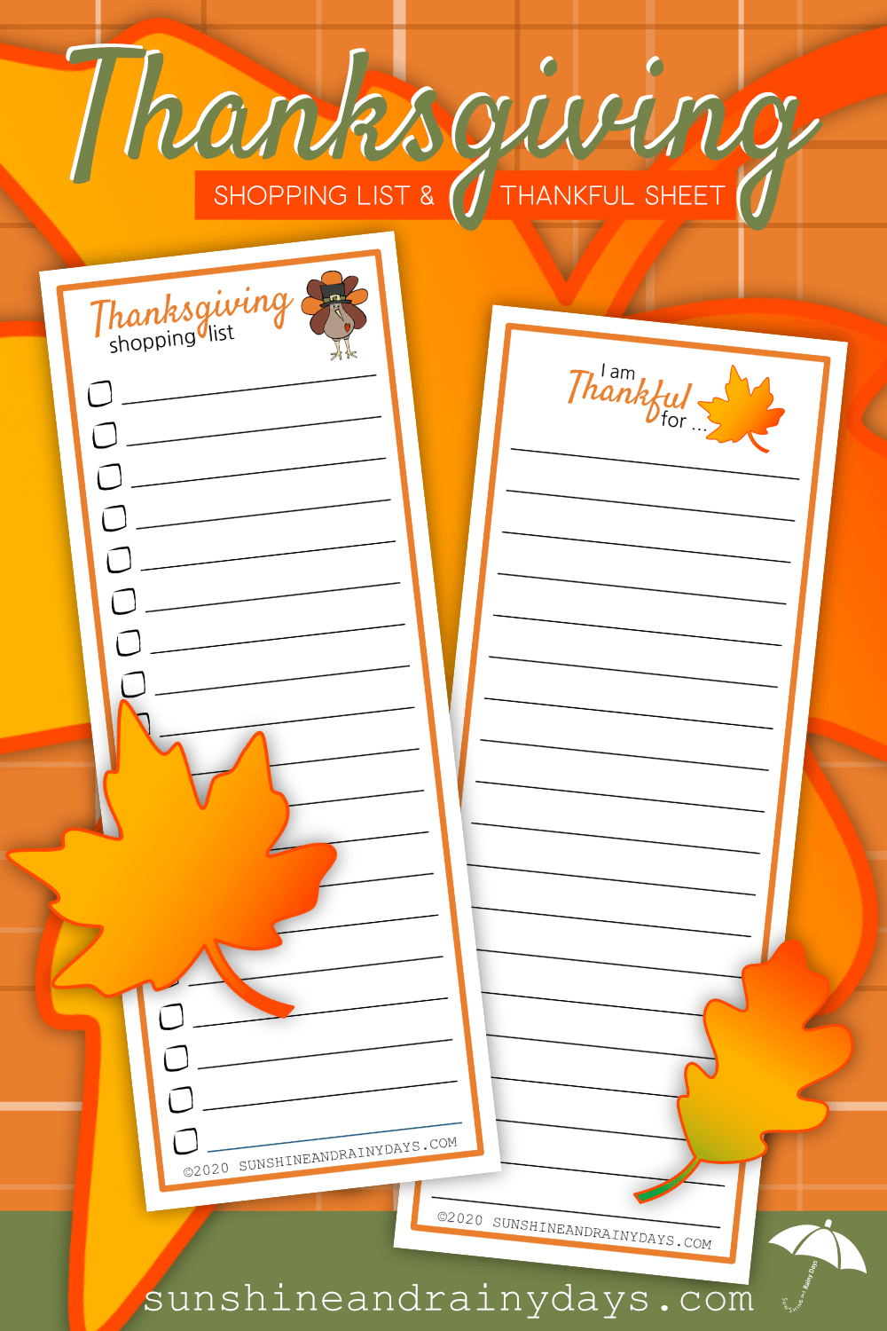 Printable Thanksgiving Shopping List Thanksgiving Shopping List