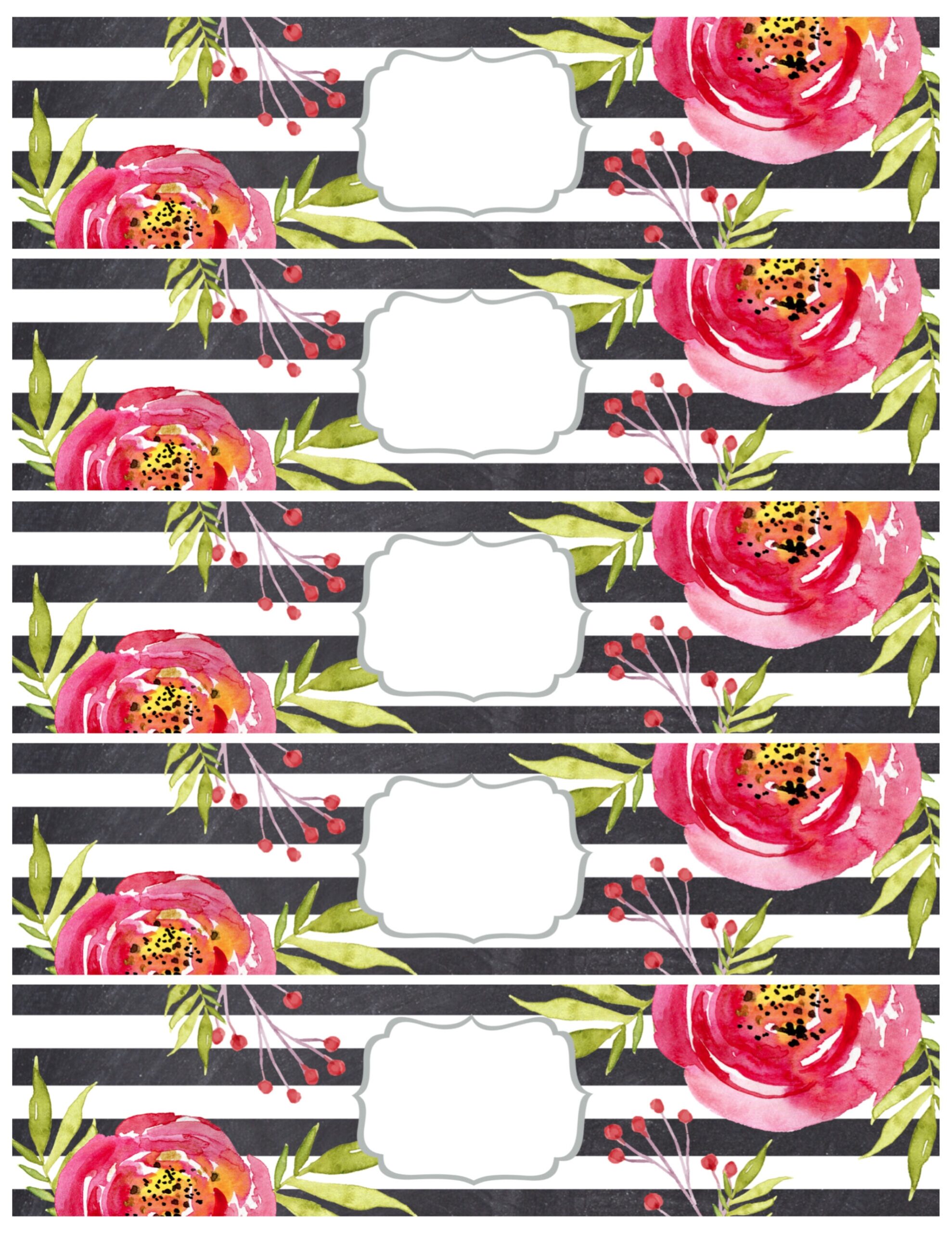 Printable Water Bottle Label Paper Get What You Need For Free