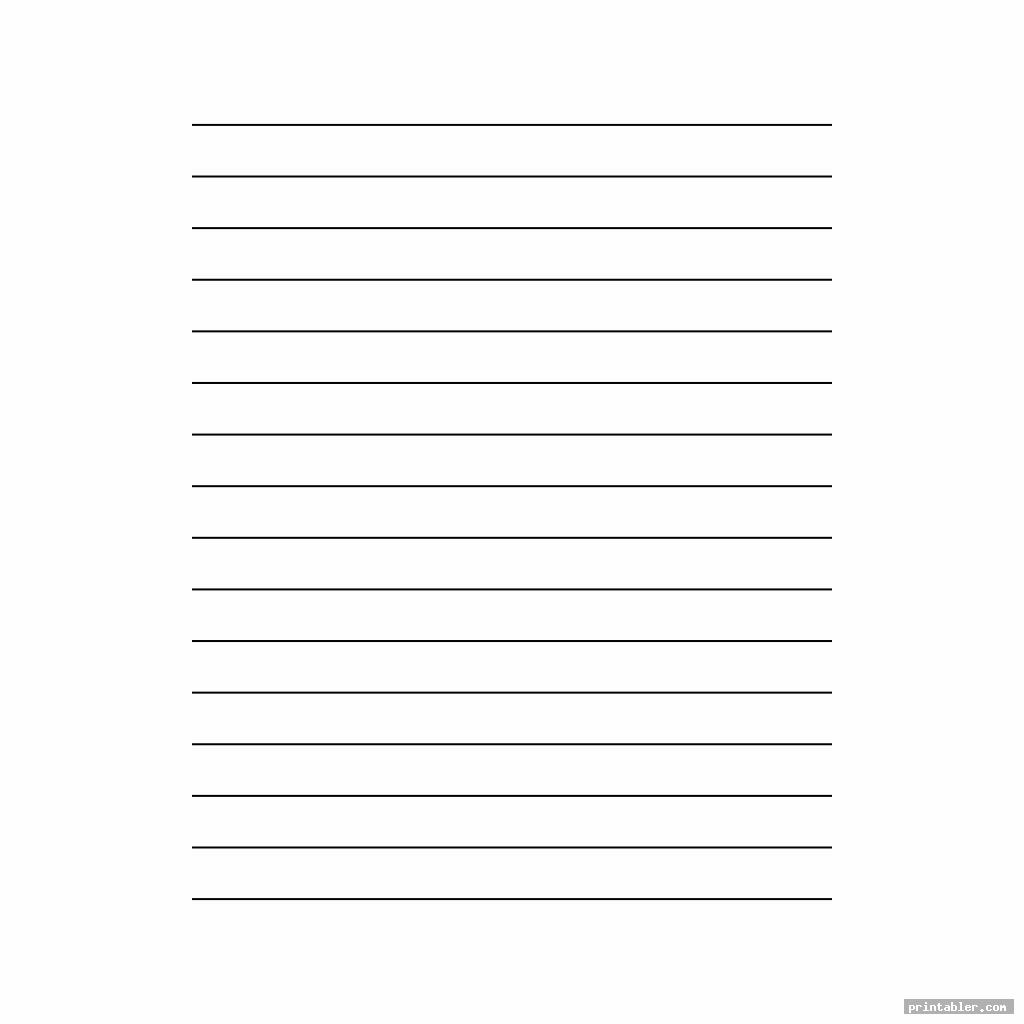 Printable Wide Ruled Paper Gridgit