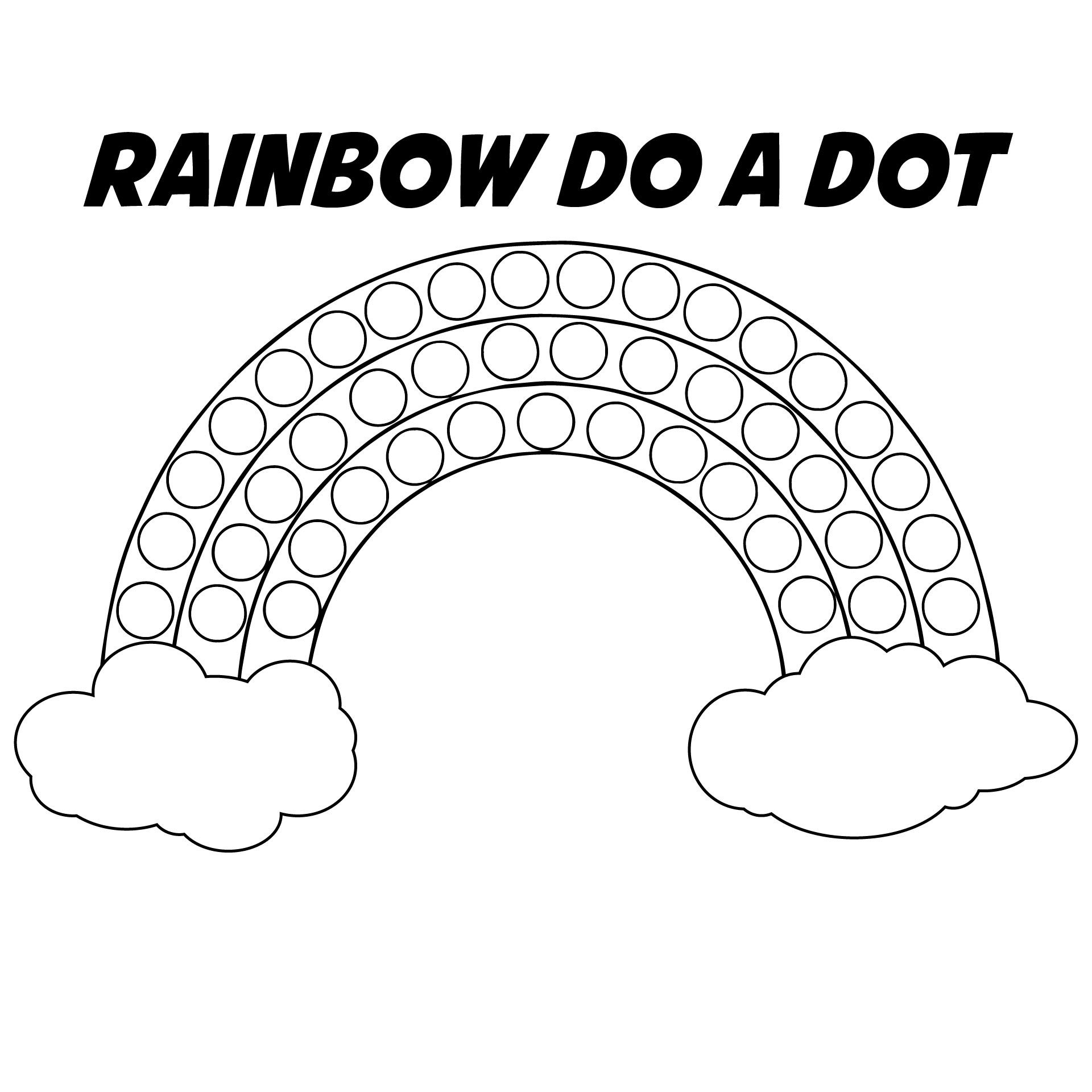 Rainbow Bingo Dot Printables Free Dot Markers Art Polka Dot Paper