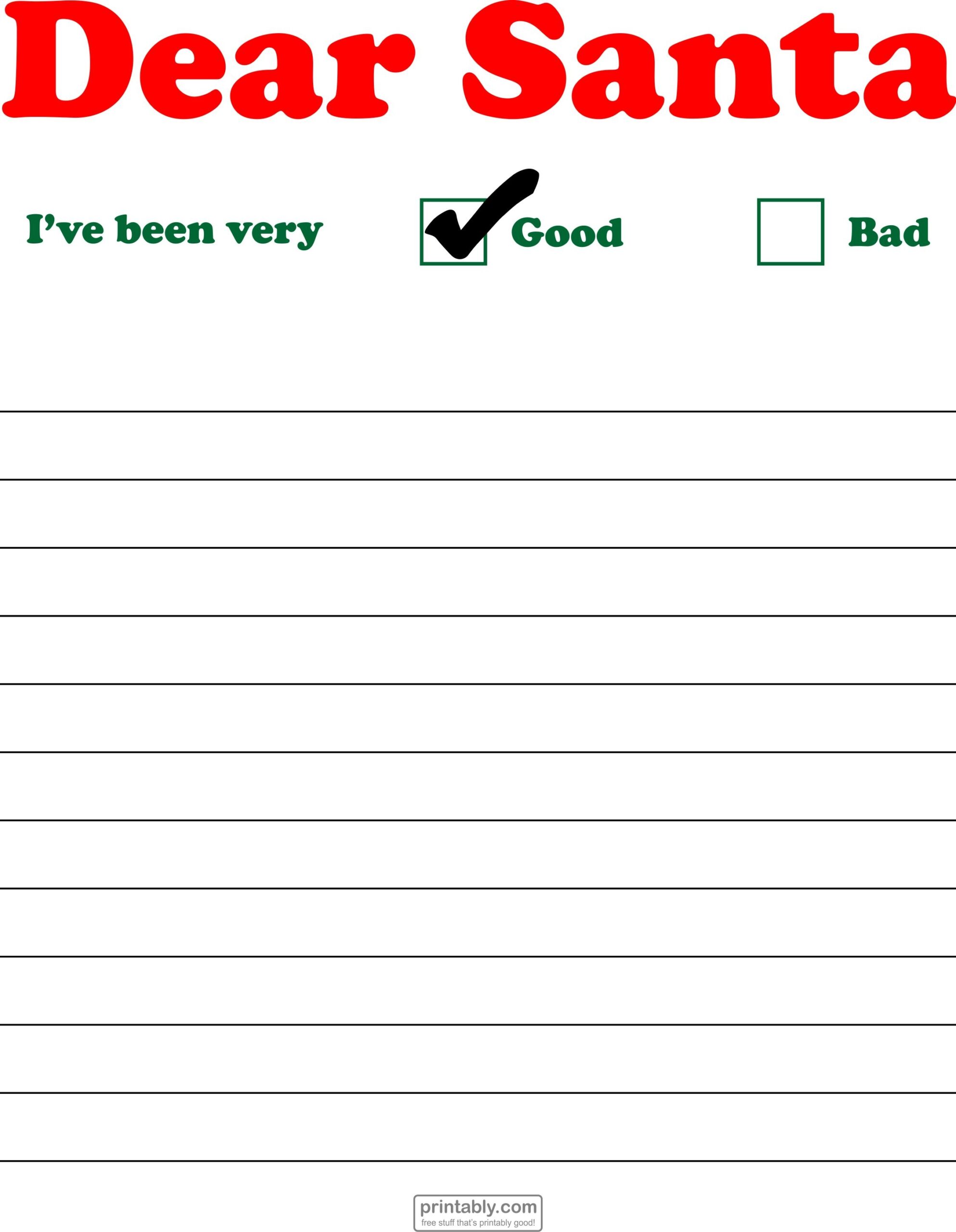 Santa Claus Wish List Printable