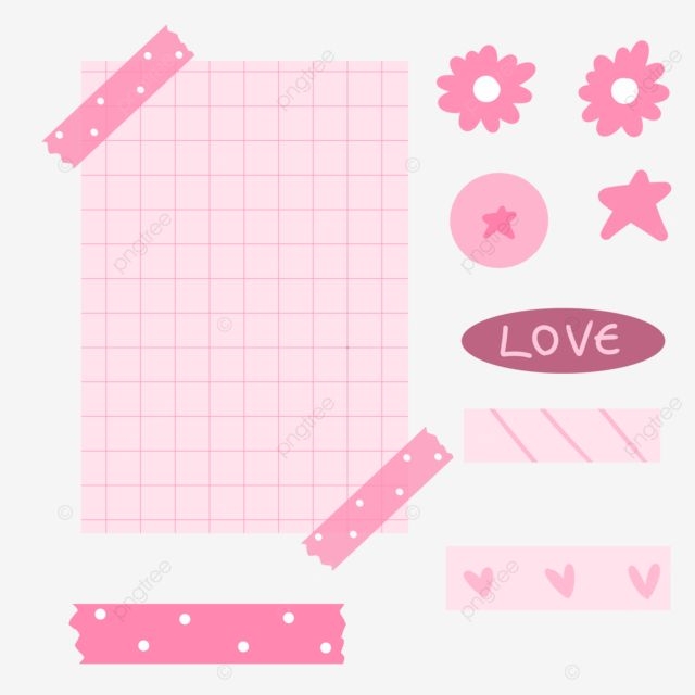 Scrapbook Element Hd Transparent Cute Pink Scrapbook Paper Element For