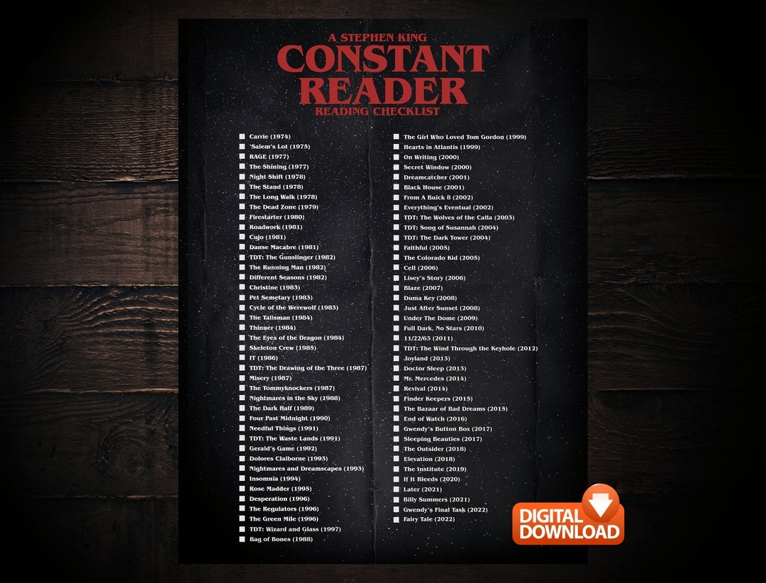 Stephen King Books In Order Printable List 2025 Bryson Carter