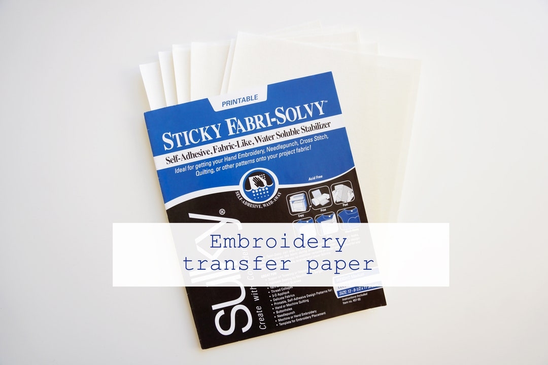 Stick And Stitch Paper Printable Embroidery Transfer Paper Water