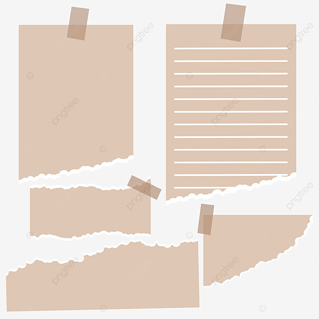 Sticky Paper Notes PNG Image Printable Sticky Note Scrapbook Torn 