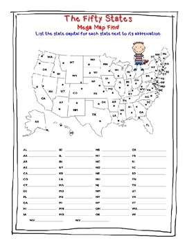 The Fifty States Printables Unit By Once Upon A Creative Classroom