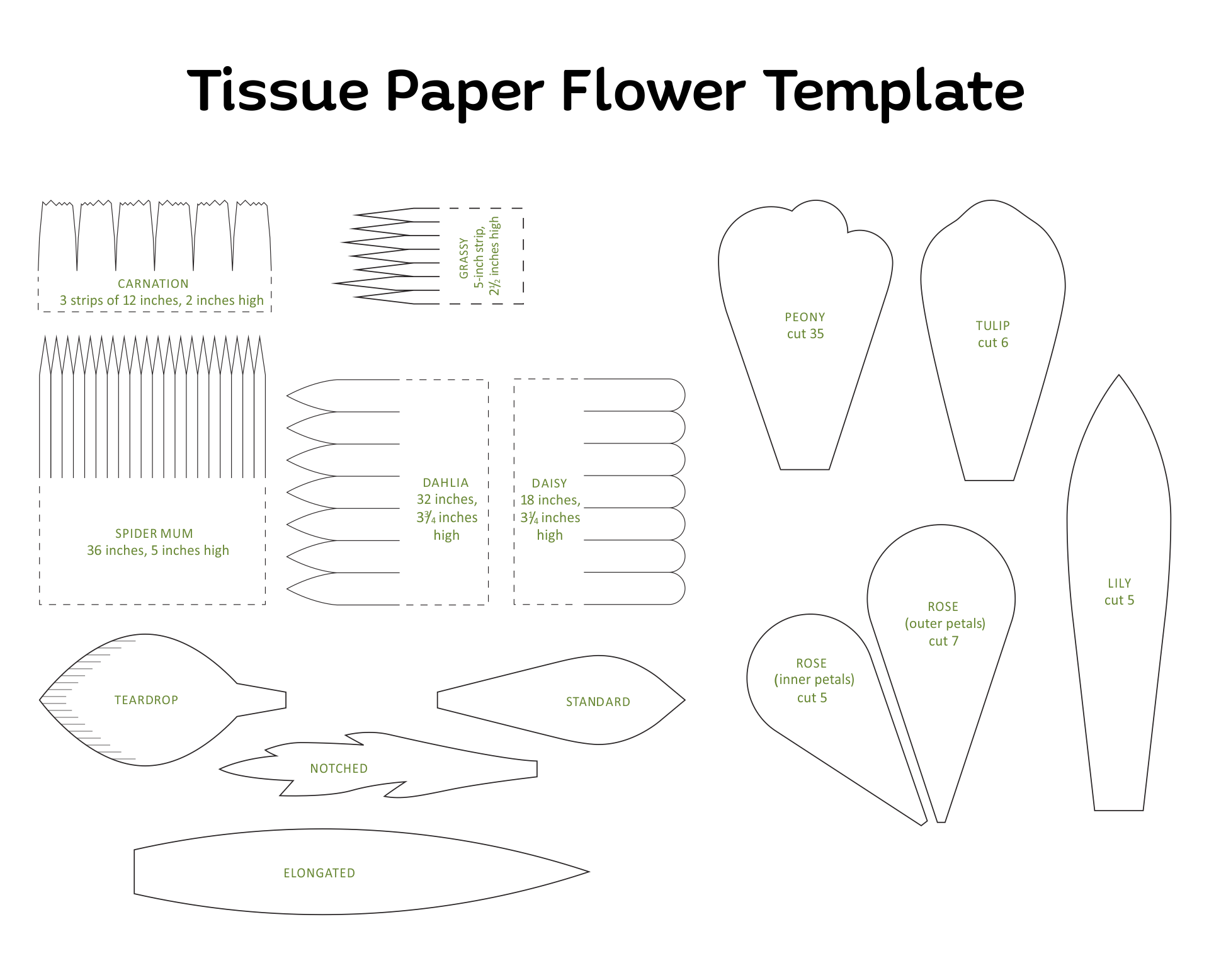 Tissue Paper Flower Free Printable Free Templates Printable