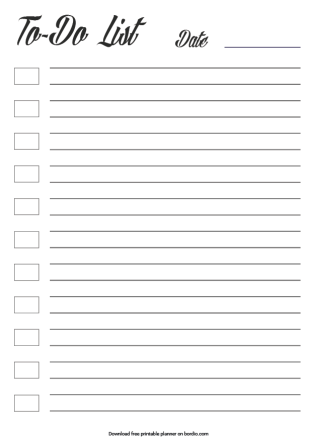 To Do List Free Printable PDF Templates Things To Do DIY To Do 