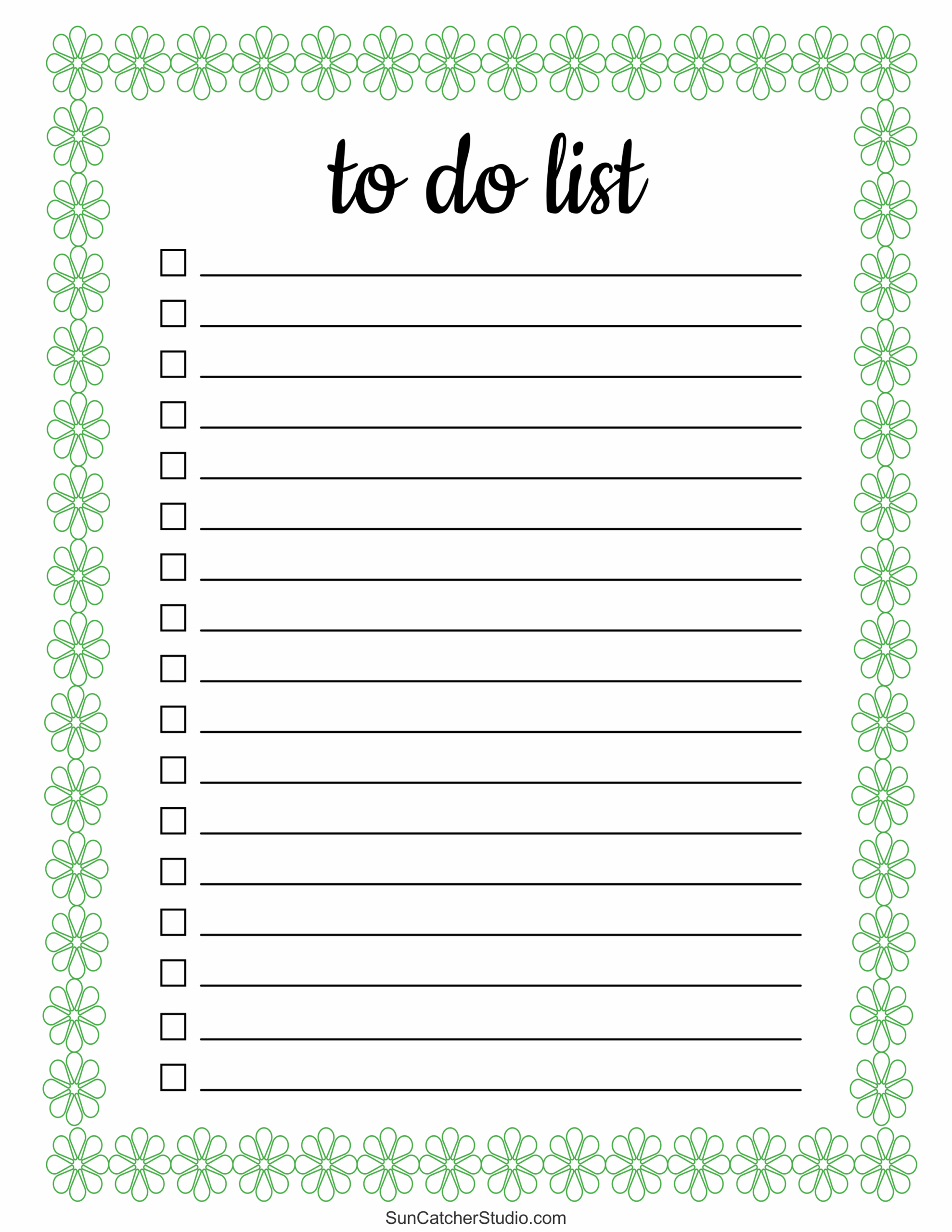 To Do List Free Printable PDF Templates Things To Do DIY To Do 
