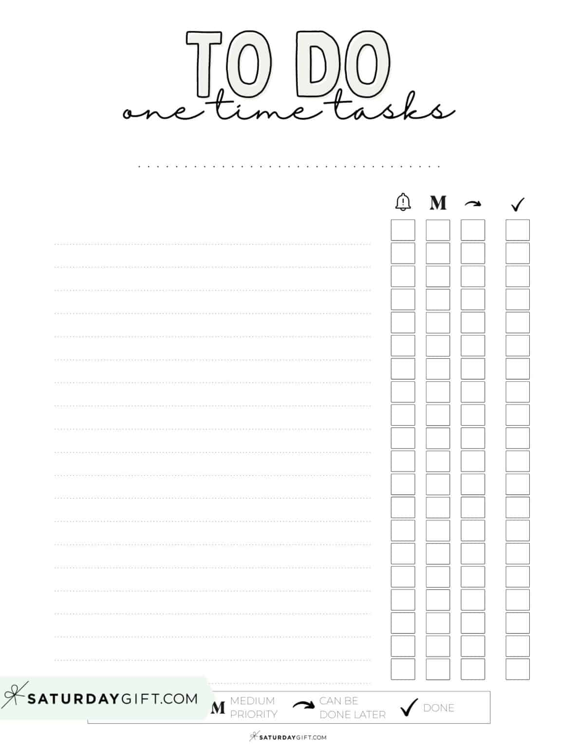To Do List Template 29 Cute Free Printable To Do Lists SaturdayGift