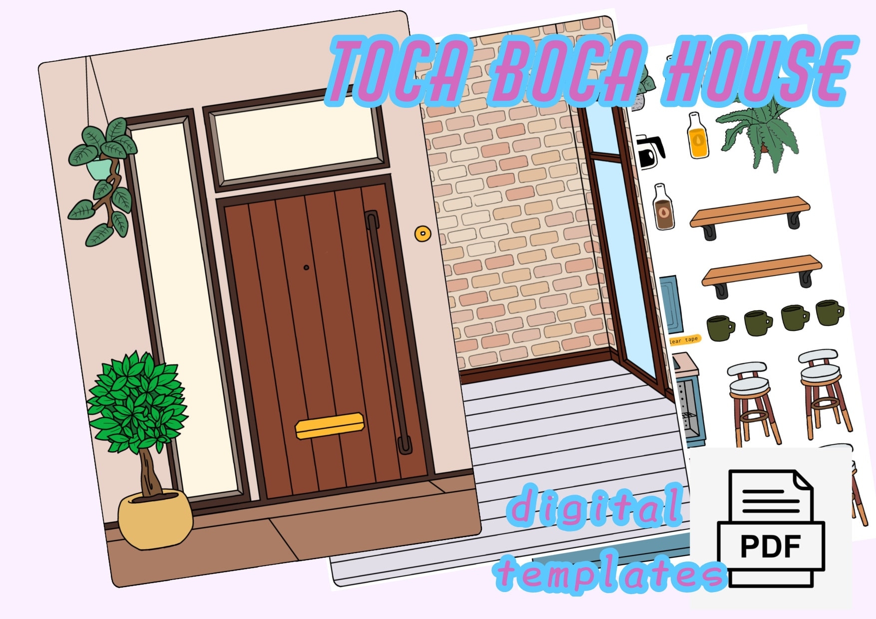 Toca Boca House Toca Toca Papercraft Quiet Book Pages Printable Porn 