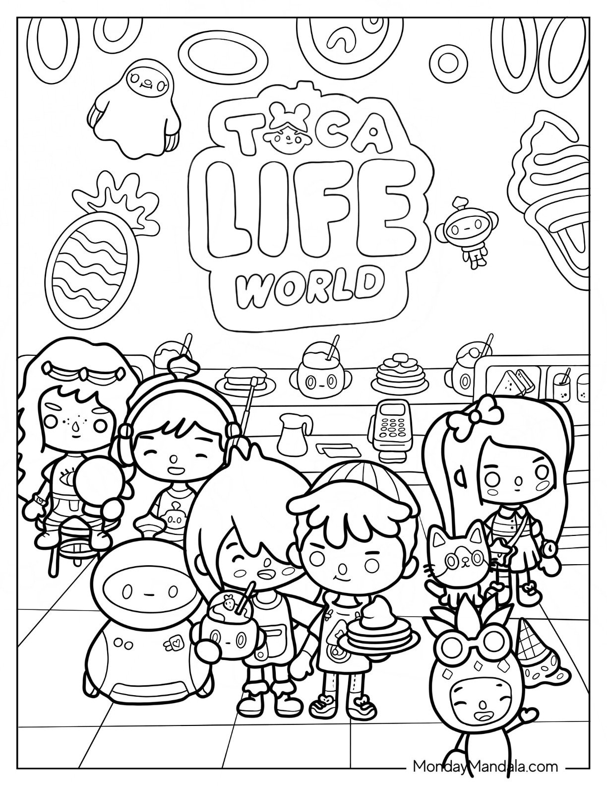 Toca Boca Life Paper Doll Printable Paper Doll Coloring Toca Boca