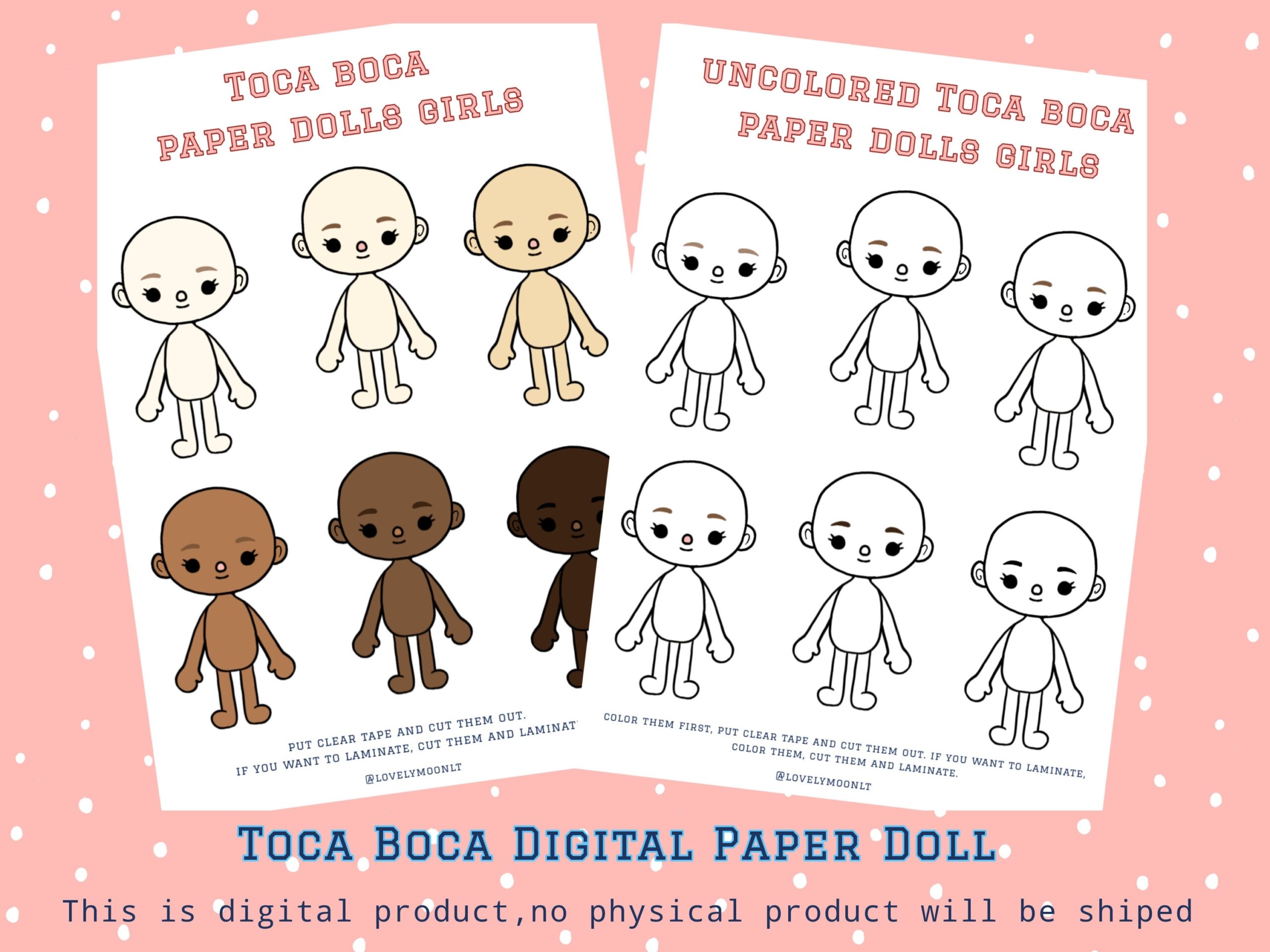 Toca Boca Paper Doll Printable Free