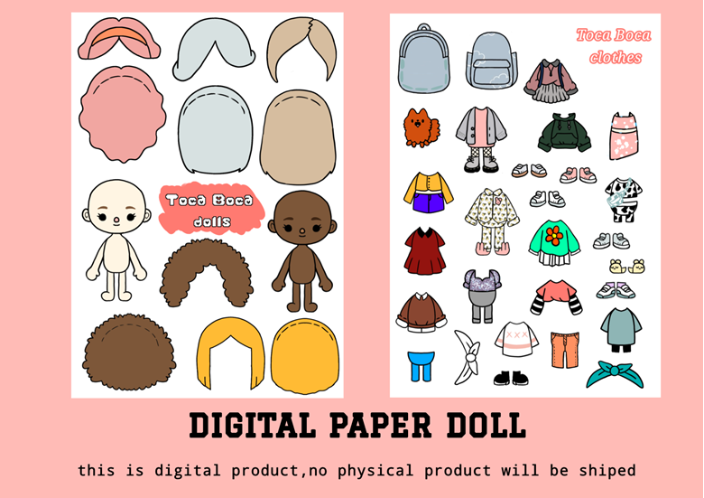 Toca Boca Paper Doll Printable Free Web Printable Paper Doll Toca Boca 