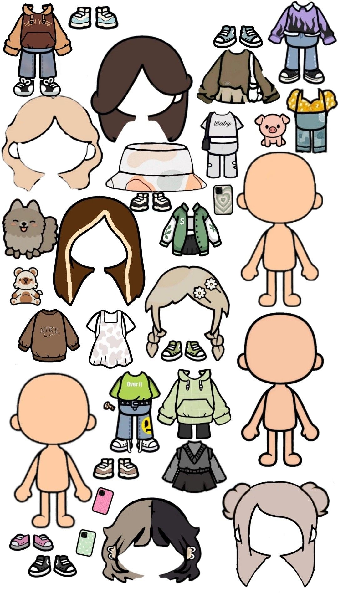 Toca Boca Paper Doll Printable Howtodoes