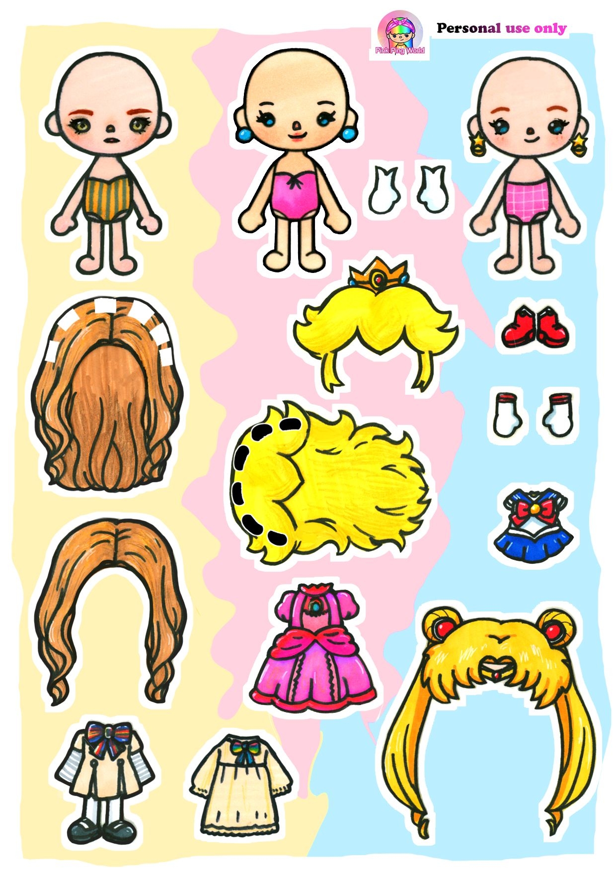 Toca Boca Printable Paper Doll Dev onallcylinders